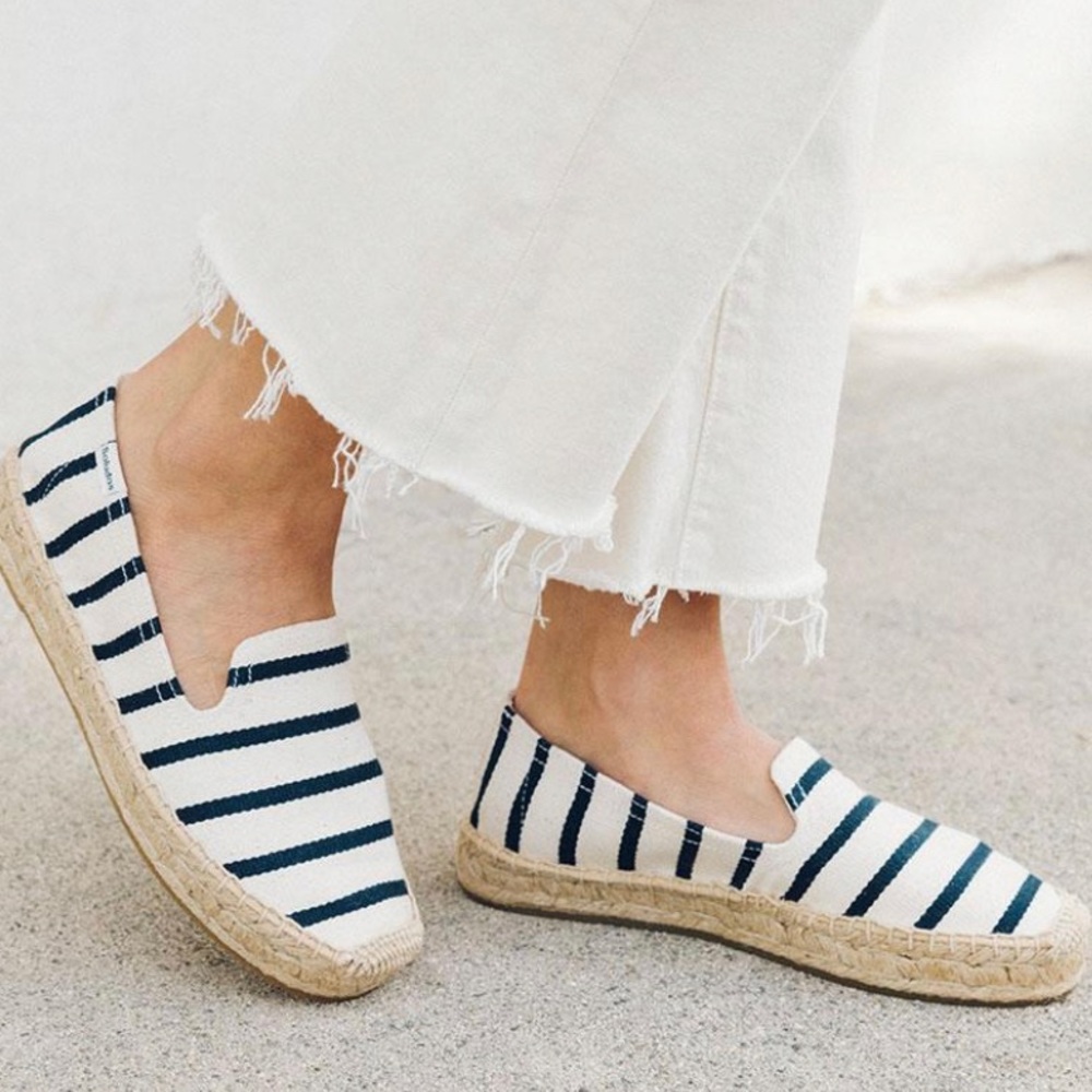 Soludos striped flat canvas espadrilles